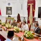 Pengurus Pusat Badan Komunikasi Pemuda Remaja Masjid Indonesia (DPP BKPRMI) saat bertemu dengan Presiden Jokowi di Istana Kepresidenan Jakarta. (Istimewa)