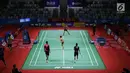 Sejumlah pebulutangkis India melakukan latihan uji lapangan jelang pelaksanaan turnamen Indonesia Open 2019 di Istora Senayan, Jakarta, Senin (15/7/2019). Indonesia Open 2019 akan dihelat pada 16-21 Juli 2019. (Liputan6.com/Helmi Fithriansyah)