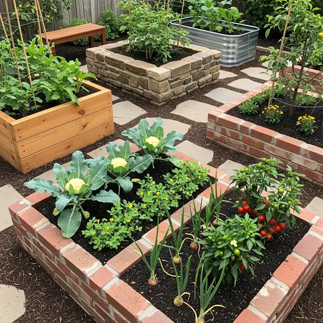 Halaman Belakang Rumah Kecil dengan Kebun Sayur Buah (Image by Gemini AI)