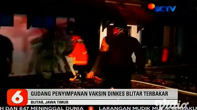 Sebuah ruangan tempat penyimpanan vaksin milik Kantor Dinas Kesehatan Kota Blitar ludes dilalap si jago merah, peristiwanya terjadi sekitar 18.00 WIB diketahui beberapa orang saksi ketika usai sholat di mushala sekitar TKP Kamis (23/04).