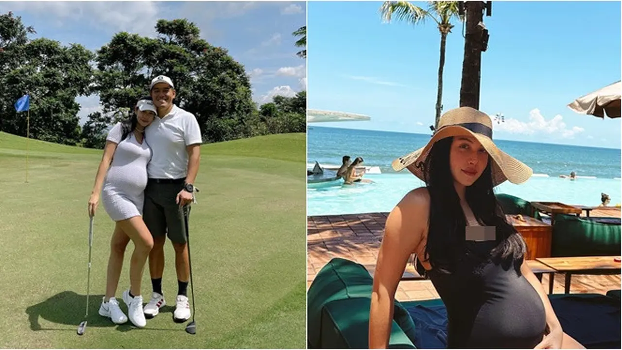 6 Potret Estelle Linden Pamer Baby Bump yang Kian Besar, Main Golf Bareng Suami