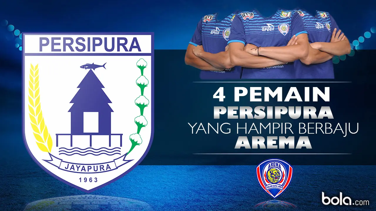 4 pemain Persipura yang hampir berbaju Arema.