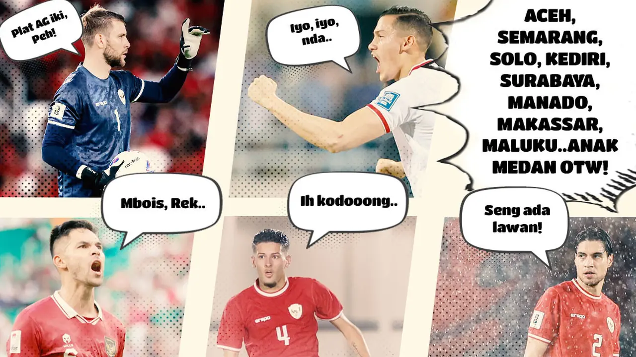 Ilustrasi - Asal Daerah: Ole Romeny, Kevin Diks, Jay Idzes, Justin Hub, Paes, Sandy Walsh, Mees Hilgers