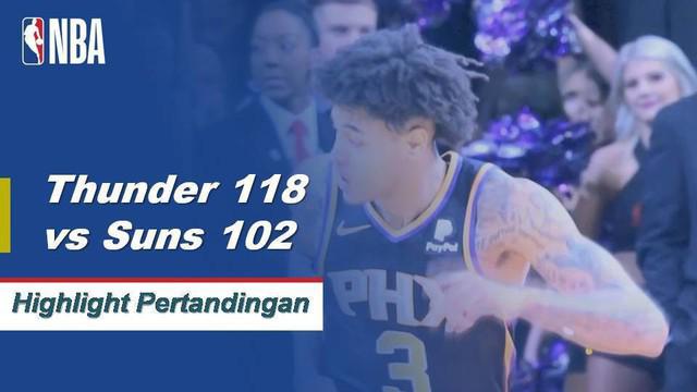 Russell Westbrook memimpin Thunder dengan 40 poin saat mereka meraih kemenangan atas Suns, 118-102.