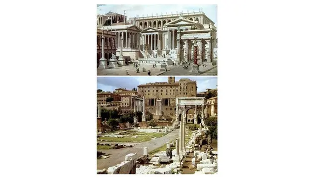 7 Foto Lokasi Sejarah di Roma Ini Beda Banget dengan Kondisi Sekarang