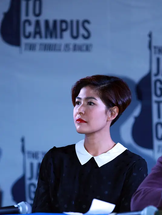 Indah sang vokalis pun mengaku senang Maliq & D'Essentials kembali diundang untuk memeriahkan JGTC. Ia berharap penampilan Maliq nantinya memberi energi lebih kepada penonton yang datang. (Deki Prayoga/Bintang.com)