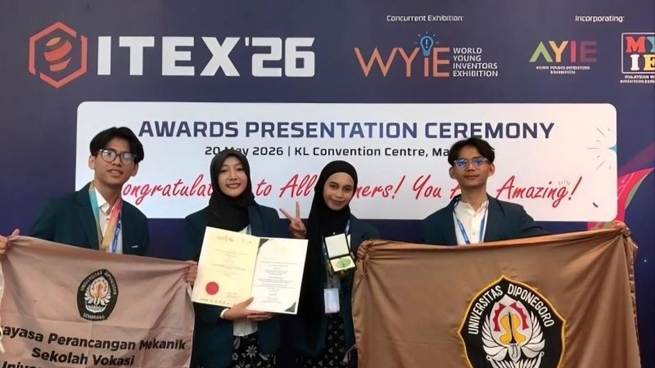Sekolah Vokasi Undip Raih Medali Emas dan Penghargaan Bergengsi di WYIE 2026 dengan Inovasi Vocasignora