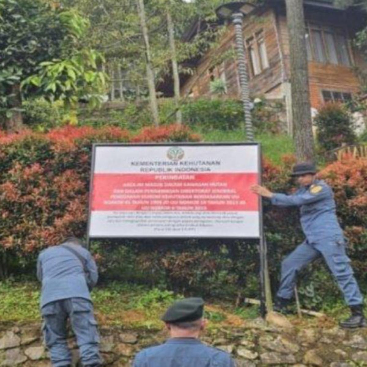 penyegelan 15 vila di puncak bogor