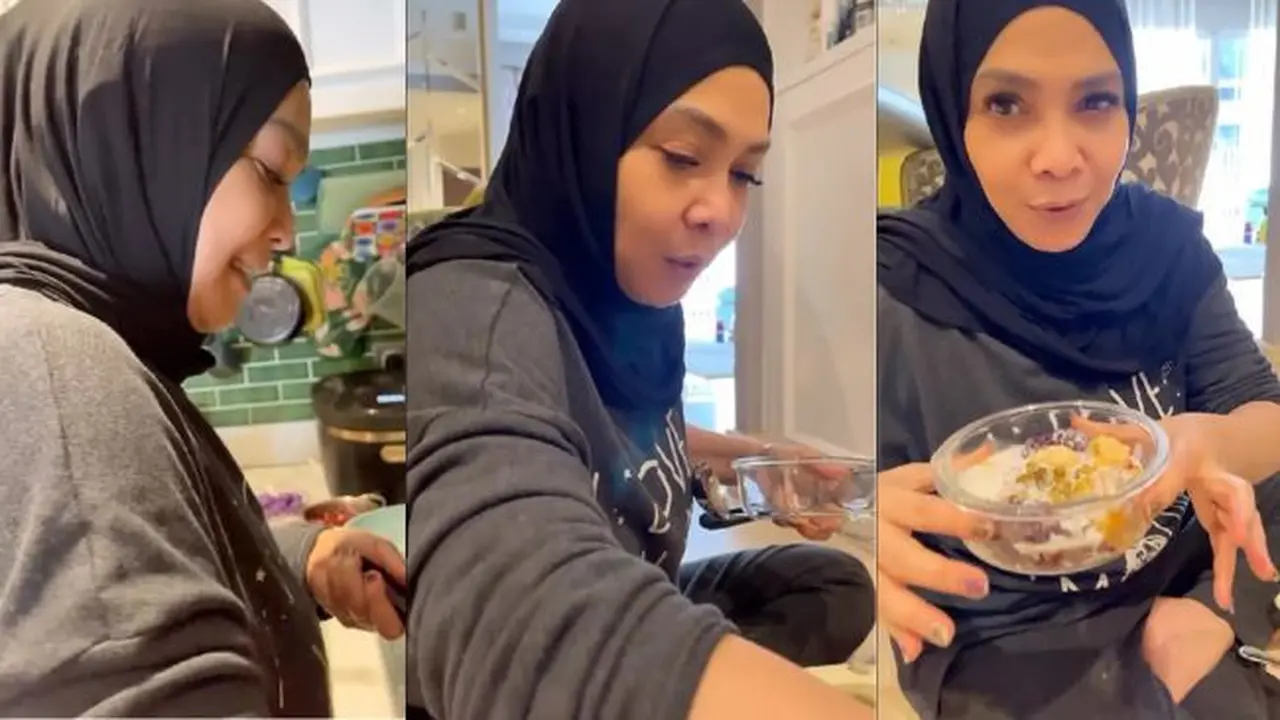 Momen Rieta Amilia Bikin Bubur Kampiun untuk Buka Puasa (credit: instagram/rieta_amilia)