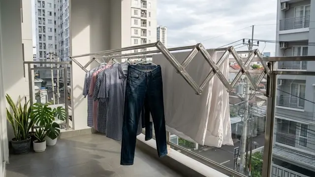 Jemuran Lipat Zigzag.
