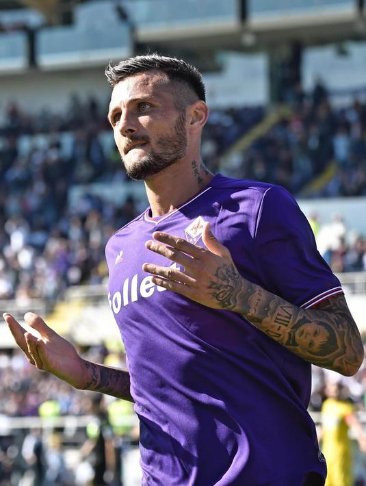 6. Cyril Thereau (Fiorentina) - 6 Gol (3 Penalti). (AP/Maurizio Degl'Innocenti)