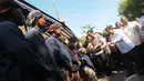Kedatangan rombongan Jokowi dan JK disambut hangat oleh pihak keraton di Yogyakarta, Senin (2/6/2014) (Liputan6.com/Herman Zakharia).