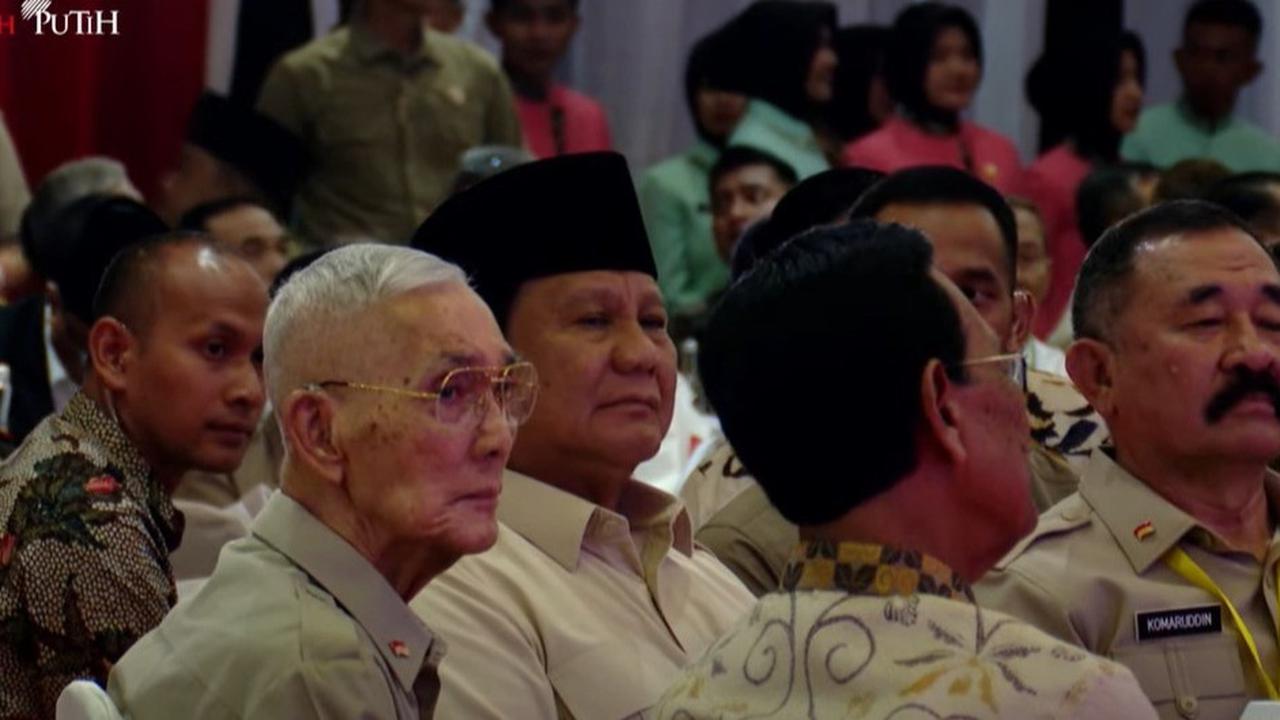 Momen Prabowo dan Try Sutrisno Satu Meja Saat Halalbihalal Purnawirawan TNI/Polri