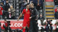Juergen Klopp dan Dejan Lovren. (Reuters / Stefan Wermuth)