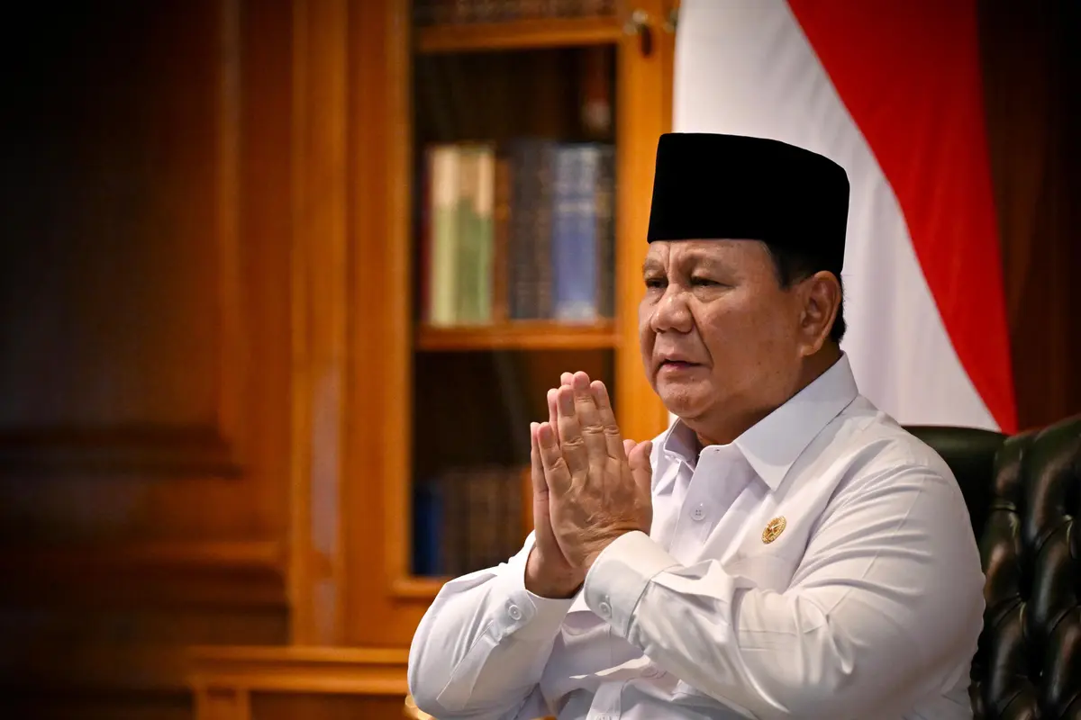 Presiden Prabowo Subianto menyampaikan ucapan selamat Hari Dharma Santi Tahun 2026 kepada seluruh umat Hindu di Indonesia, sekaligus menekankan pentingnya menjaga persaudaraan dan toleransi. (Setpres)