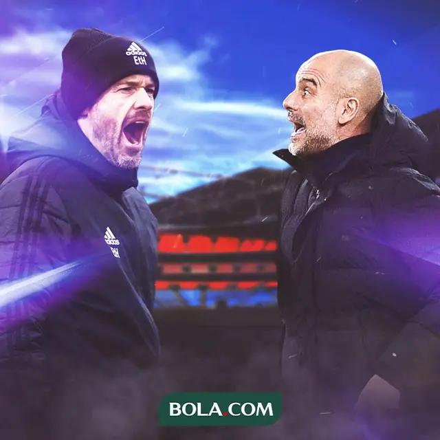 Ilustrasi - Erik ten Hag Vs Pep Guardiola