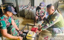 Satgas Pamtas Yonif 511 Perbaiki Genset SMP Balingga, Pastikan Listrik untuk Belajar di Papua Pegunungan