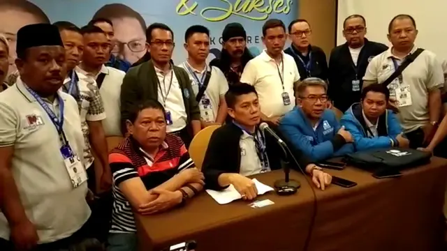 Tim pemenangan Mulfachri Harahap, mengklaim didukung mayoritas peserta Kongres PAN.(Liputan6.com/Ahmad Akbar Fua)