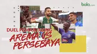 Duel pemain asing Arema FC vs Persebaya Surabaya.. (Bola.com/Dody Iryawan)