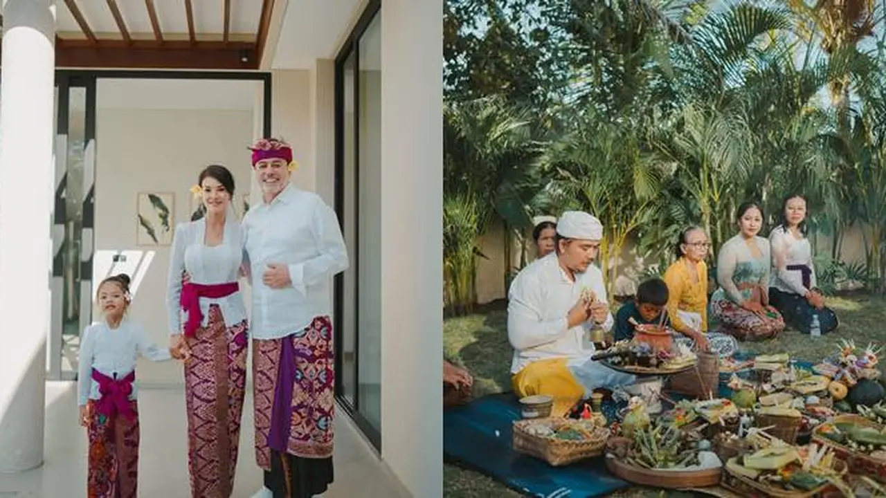 6 Potret Farah Quinn Gelar Ritual Melaspas untuk Rumah Barunya di Bali