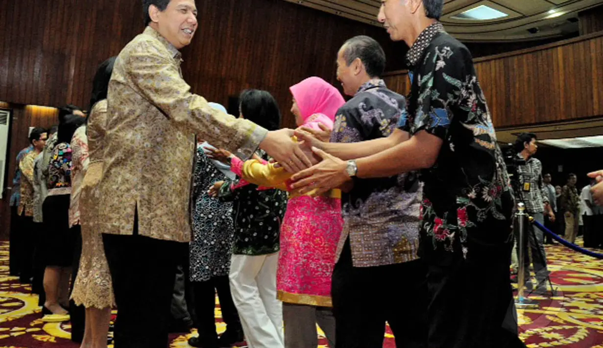 Acara ini merupakan acara halal bihalal pertama bagi Chairul Tanjung saat dirinya menjabat sebagai menteri, Jakarta Pusat, Senin (4/8/2014) (Liputan6.com/Faizal Fanani)