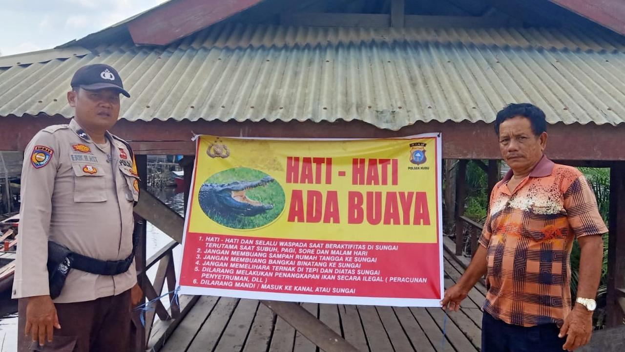 Polisi Sosialisasi Pilkada Damai di Sarang Buaya Rokan Hilir