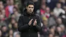 <p>Pelatih kepala Arsenal, Mikel Arteta saat laga pekan ke-29 Liga Inggris 2022/2023 melawan Leeds United di Emirates Stadium, London, Minggu (02/04/2023) dini hari WIB. The Gunners menang dengan skor 4-1. (AP Photo/Kin Cheung)</p>