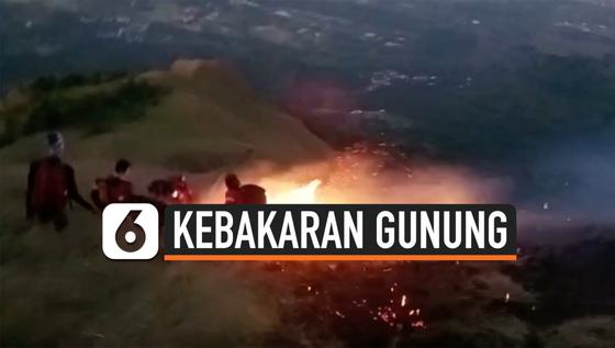 VIDEO: Kebakaran Lereng Gunung Penanggungan Mojokerto