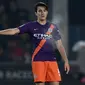 Gelandang Manchester City, Eric Garcia, kabarnya masuk radar Barcelona pada bursa transfer musim panas ini. (AFP/Paul Ellis)