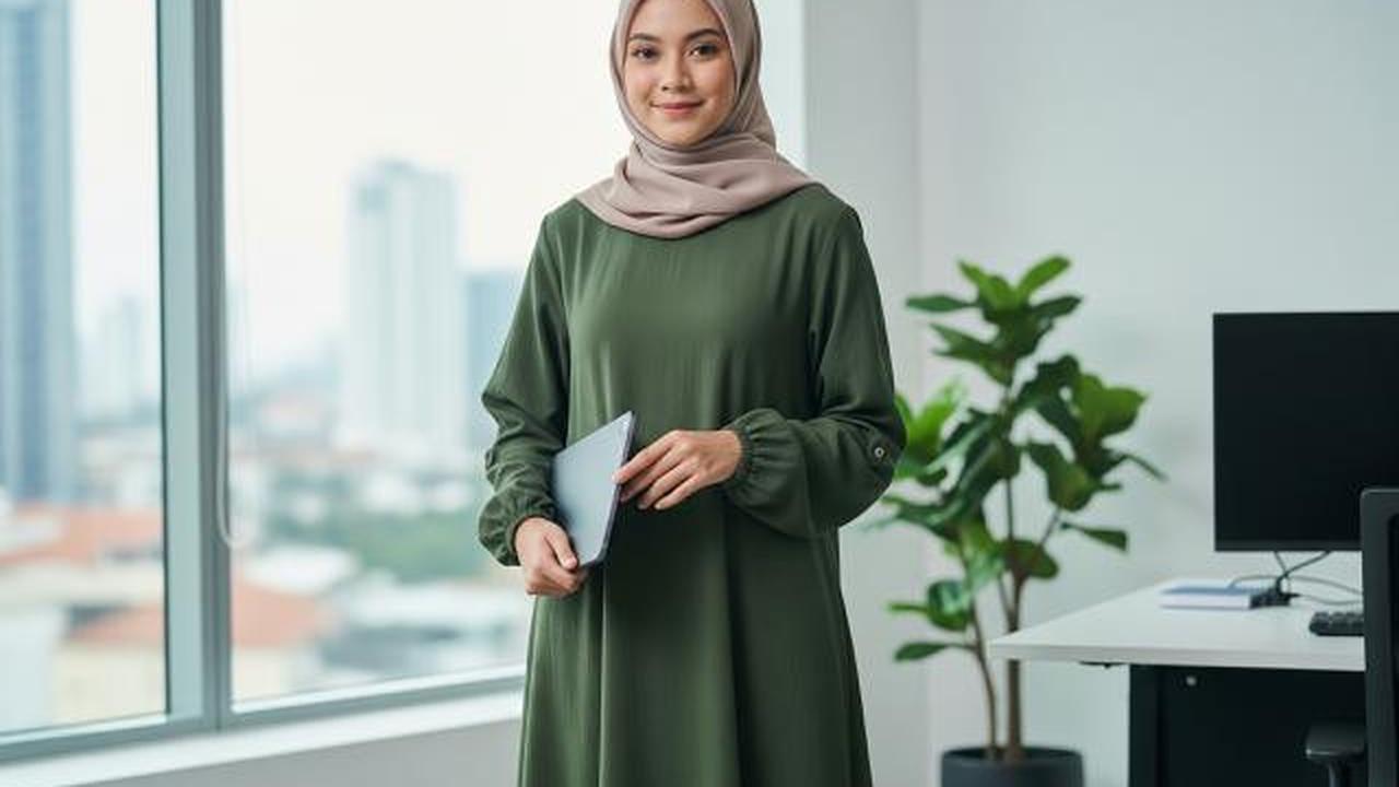 10 Gamis untuk Kerja yang Praktis dan Resmi, Inspirasi Tampil Elegan 2025