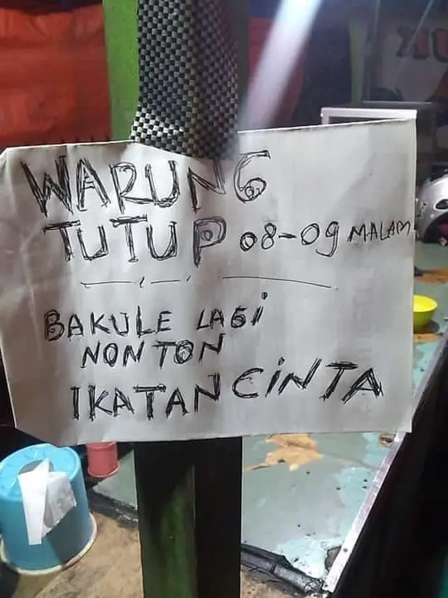6 Alasan Warung Tutup Demi Nonton Ikatan Cinta Ini Kocak