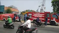 Semburan gas bercampur air lumpur di Desa Sekarkurung, Kecamatan Kebomas, Gresik Jawa Timur. (Foto: Liputan6.com/Dian Kurniawan)