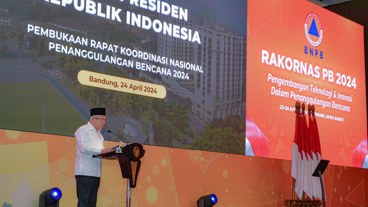 Hadiri Rakornas BNBP 2024 di Bandung, Wapres Minta Optimalkan Kecerdasan Buatan untuk Kebencanaan Berita Viral Hari Ini Minggu 19 Mei 2024