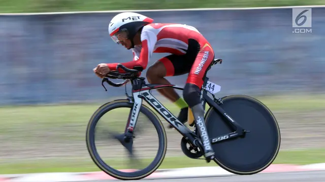 Perjuangan Atlet Para Cycling Indonesia Saat Laga ITT Road Race Asian Games 2018