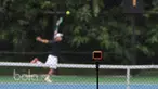 Selain bertanding para petenis juga merekam aksi lawannya pada ajang Combiphar Tennis Open 2017 di Hotel Sultan, Jakarta. Senin (13/2/2017). (Bola.com/Nicklas Hanoatubun)
