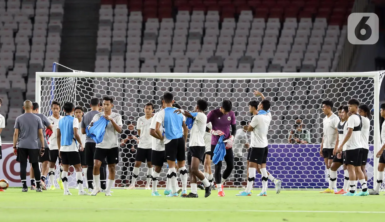 Di ajang Sea Games 2023, para pemain Timnas Indonesia U-22 ditargetkan meraih medali emas. (Liputan6.com/Helmi Fithriansyah) 