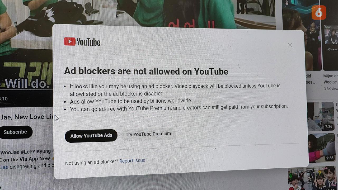YouTube Tuntut Pengguna Nonaktifkan Adblock dan Aplikasi Sejenis! Ini Alasannya
