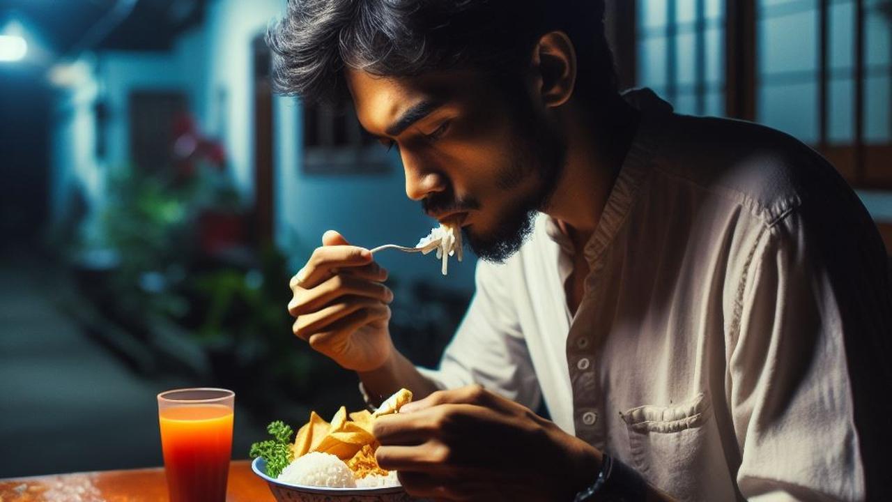 Ilustrasi Makan Terburu-buru