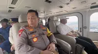 Kapolri Jenderal Listyo Sigit Prabowo melakukan patroli udara menggunakan helikopter di jalur tol untuk mengecek kondisi terkini arus balik Lebaran Idul Fitri 2024. (Dok. Polri).