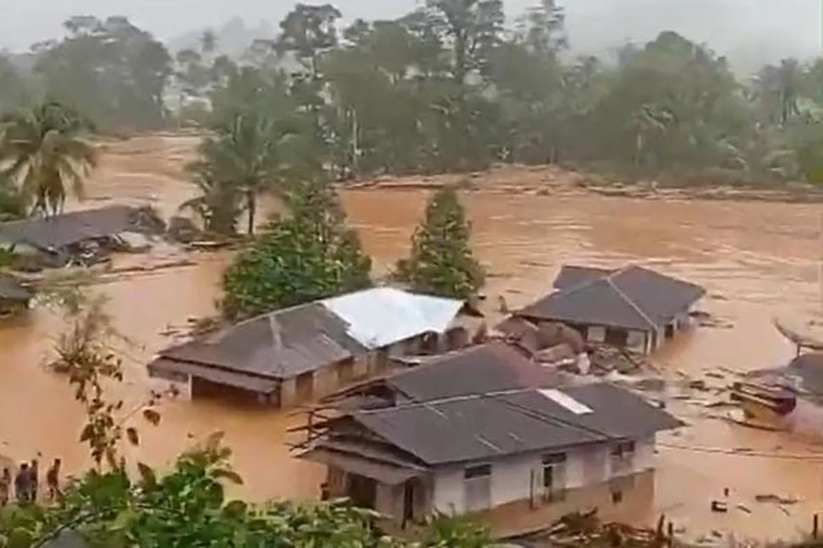 Rumah Terdampak banjir di Sibolga Tapanuli Tengah Sumatera Utara