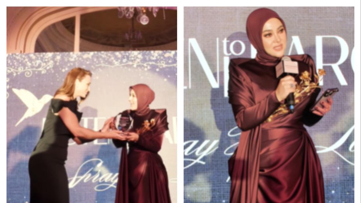 Foto-Foto Gaya Syahrini dalam Balutan Gaun Burgundy Berhijab di Festival Cannes 2025 yang Mencuri Perhatian Dunia