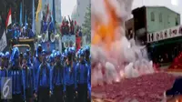 Demo Buruh hingga Ribuan Petasan Dinyalakan Sambut Toko Baru