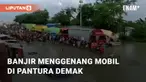Beredar video viral terkait banjir yang menggenang parah di pantura Demak. Akibatnya, salah satu mobil tergenang dan tak bisa dioperasikan