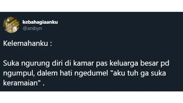 5 Cuitan 'Kelemahanku' Ala Netizen Ini Bikin Senyum Tipis