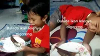 Viral Momen Bocah Nangis Histeris Tahu Ikan Lele Peliharaannya Digoreng (sumber: Instagram/nialailatu0)