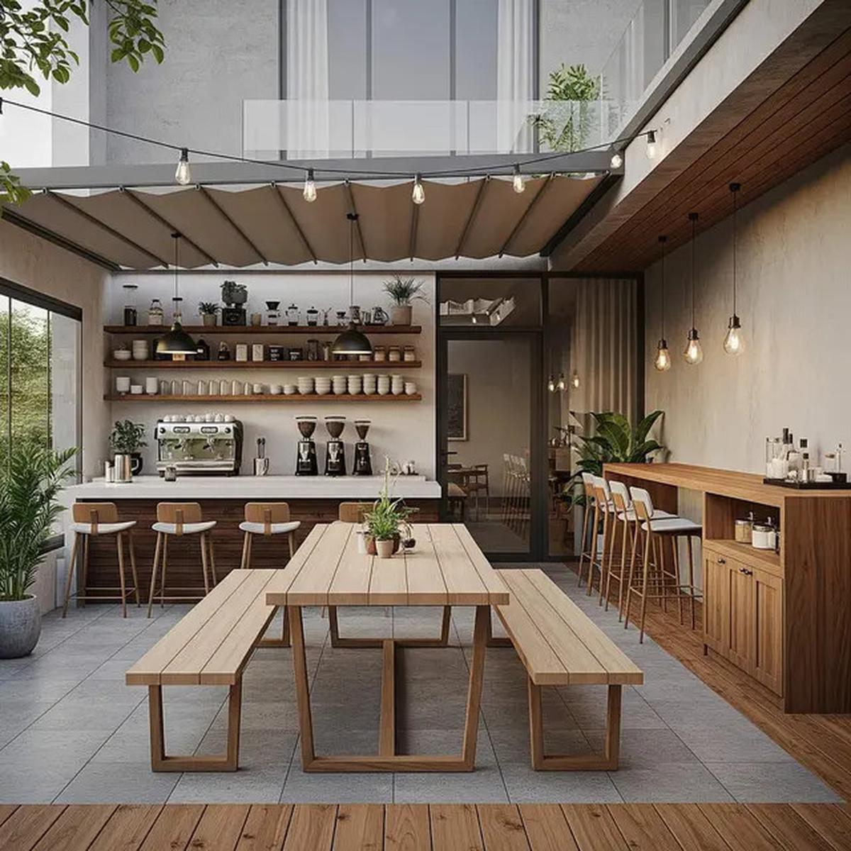 10 Model Teras Rumah Modern Cocok untuk Warung Kopi Kekinian di 2025, Estetik dan Hemat Biaya
