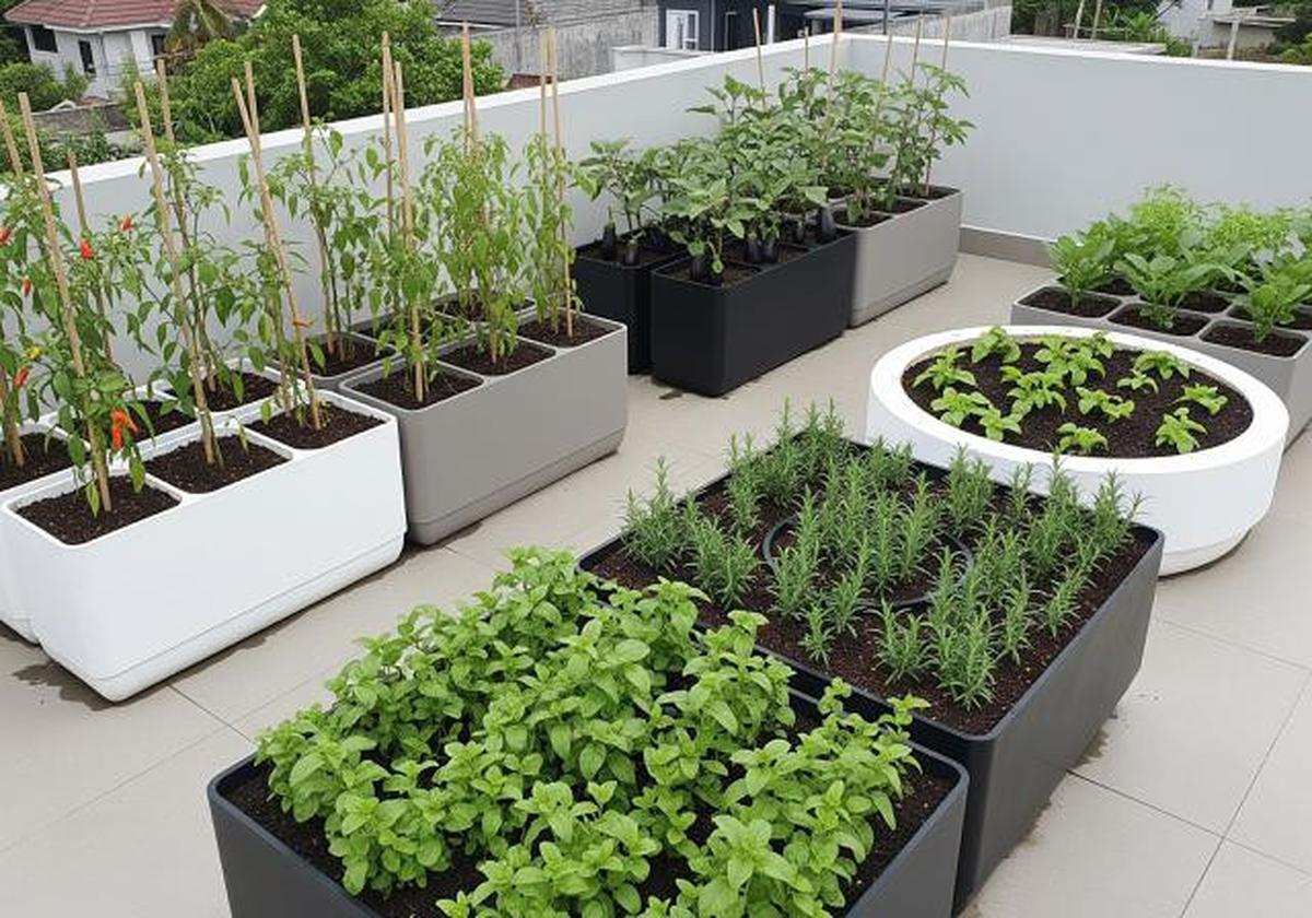 10 Konsep Kebun Rumah Campuran Tanaman Hias dan Sayur, Solusi Cerdas Lahan Sempit