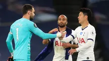 Penjaga gawang Hugo Lloris dan Son Heung-min (CATHERINE IVILL / POOL / AFP)