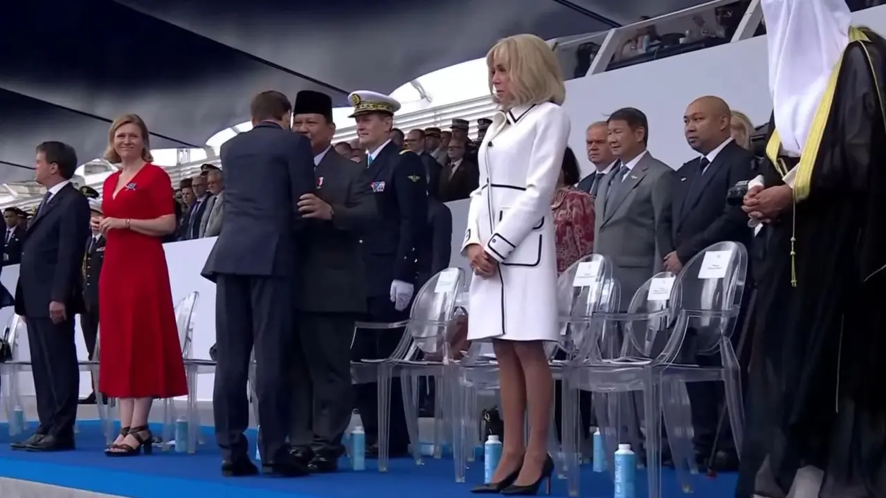 Presiden Prabowo Subianto menjadi tamu kehormatan saat menghadiri peringatan Bastille Day atau Hari Nasional Prancis di Paris, Senin (14/7/2025).