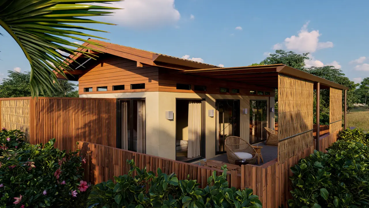 Model Rumah Kecil tapi Luas dengan Pagar Lisplang (Foto: Reve Art AI)
